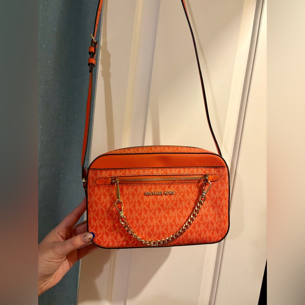 Michael Kors Vibrant Orange Crossbody Bag